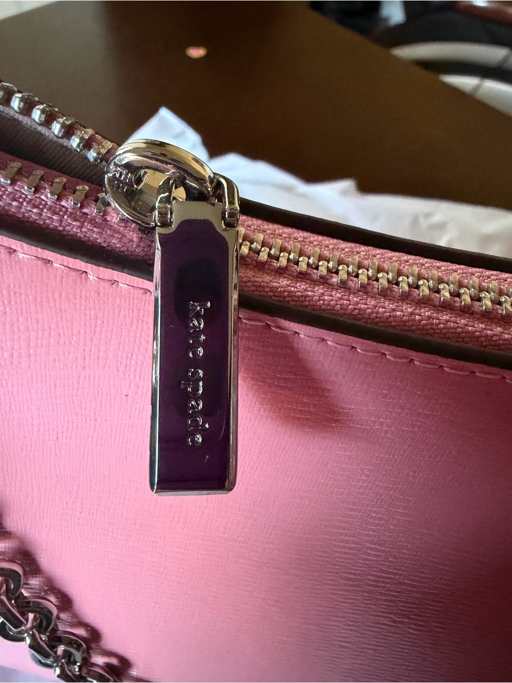 kate spade Margot Textured Leather Med Convertible Crossbody in Grapefruit Pink - Picture 5 of 16
